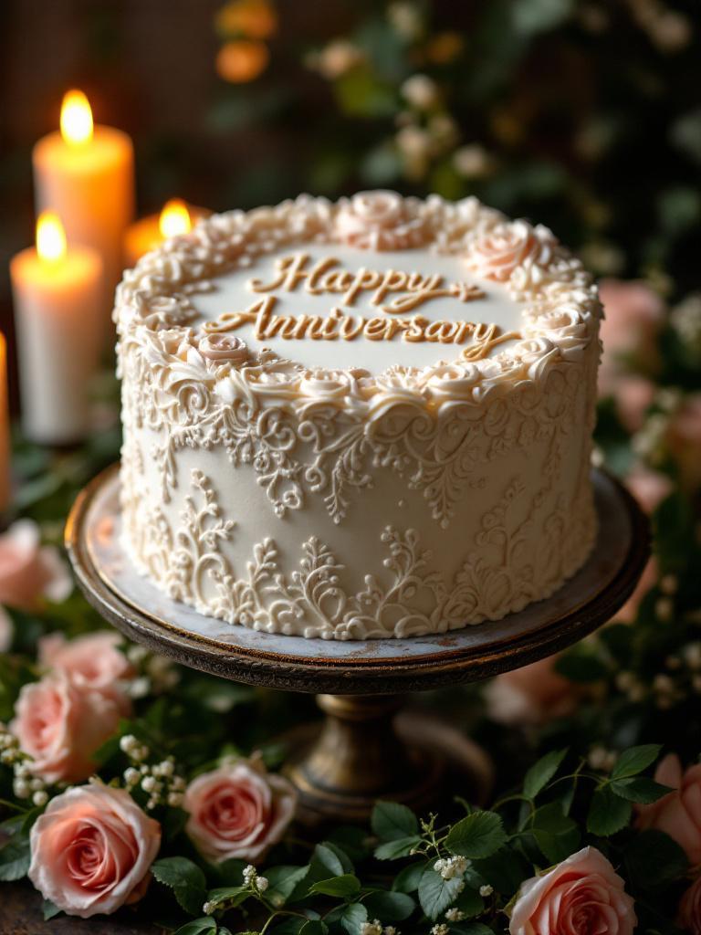 Customized anniversary cake Customized anniversary cake with personalized design