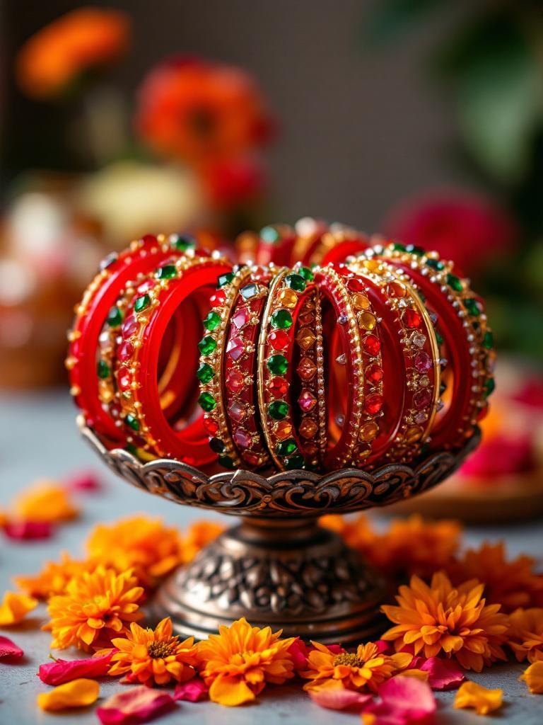Teej glass bangles set Teej glass bangles set Green and red bangles for Teej Buy chura online Nepal Teej bangle set delivery