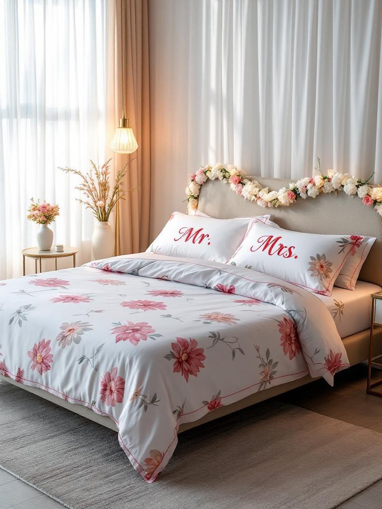 luxury bed sheets Nepal   wedding bed sheet gift set   soft bedding for newlyweds   high-quality bed linen Nepal 