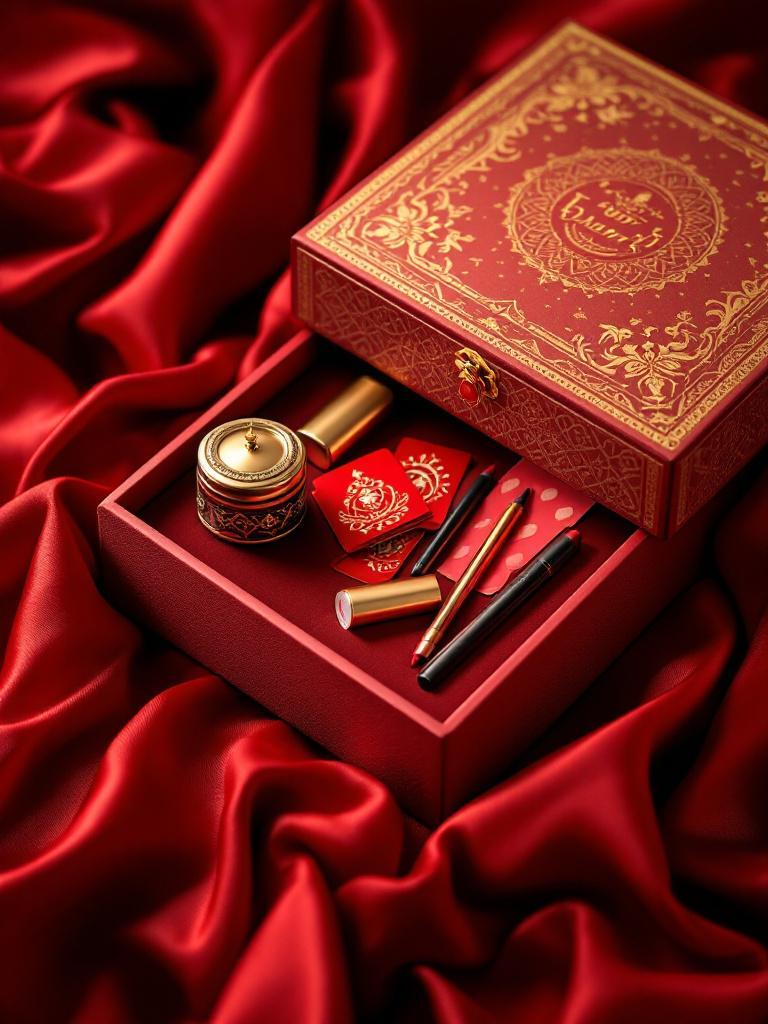 Buy sindoor and bindi online Buy sindoor and bindi online Traditional Teej makeup kit Festive makeup products Teej Bindi and sindoor set Nepal