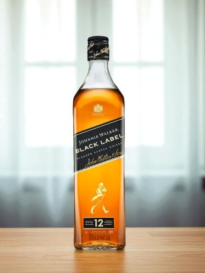 Engraved Johnnie Walker Black Label whisky bottle gift for Buwa ko Mukh Herne Din Nepal 