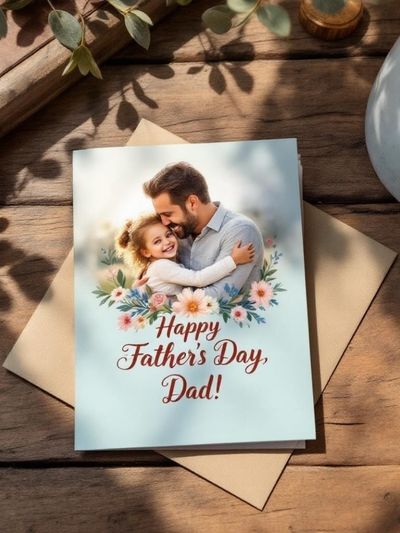 personalised greeting cards for dad Nepal   Father&rsquo;s Day cards with message   custom card printing Kathmandu 