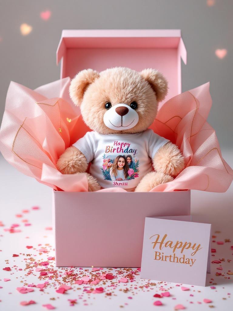 custom teddy bear Nepal   personalized teddy gift online   teddy bear with photo and message 