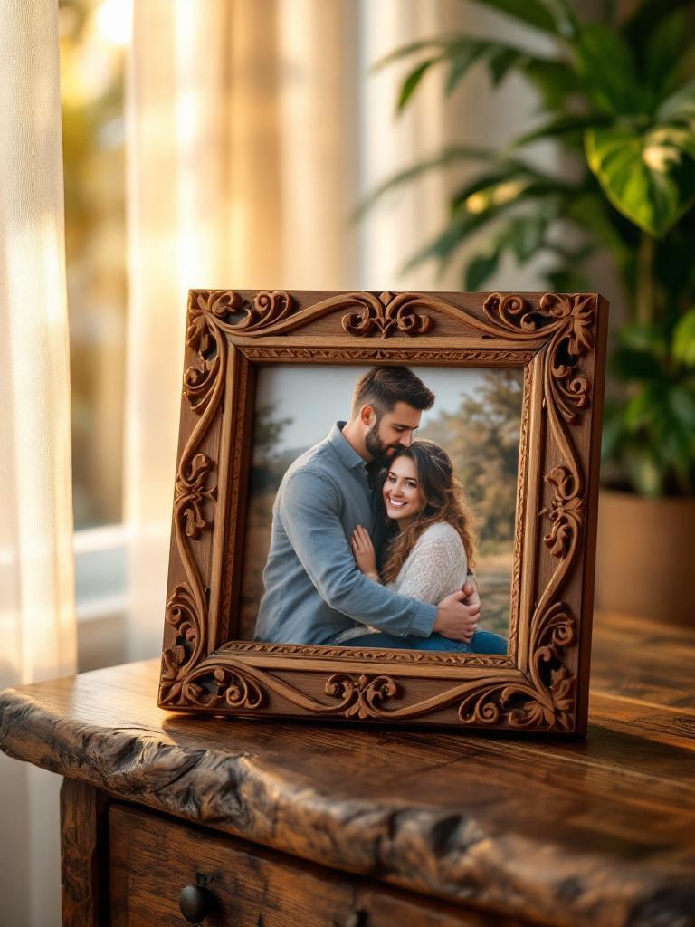 Personalized photo frame Personalized photo frame with couple’s photo – Anniversary gift from Giftmandu