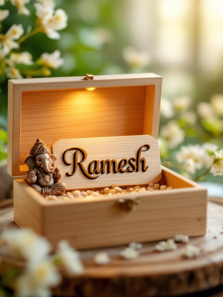 Ganesh Ji name plaque Nepal   engraved wooden name plate gift   spiritual birthday gift with name 