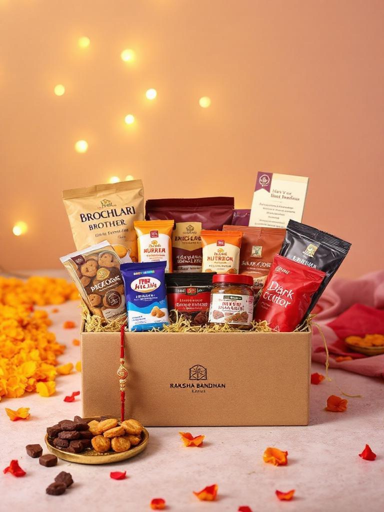Rakhi gift hampers for brother Rakhi gift hampers for brother Build your own gift box Nepal Custom snack and grooming hampers Raksha Bandhan hamper ideas