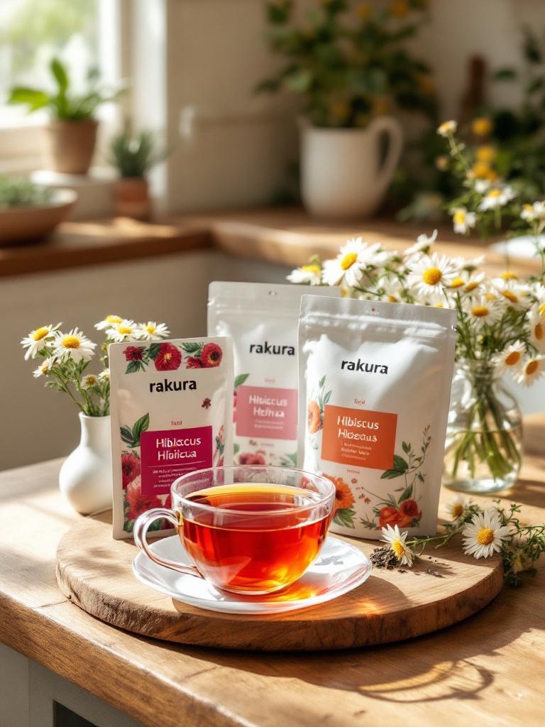 Herbal tea collection including Rakura Himalayan Green Tea, Desi Grub Wild Thyme Tea, and Chamomile for mental clarity &ndash; Giftmandu