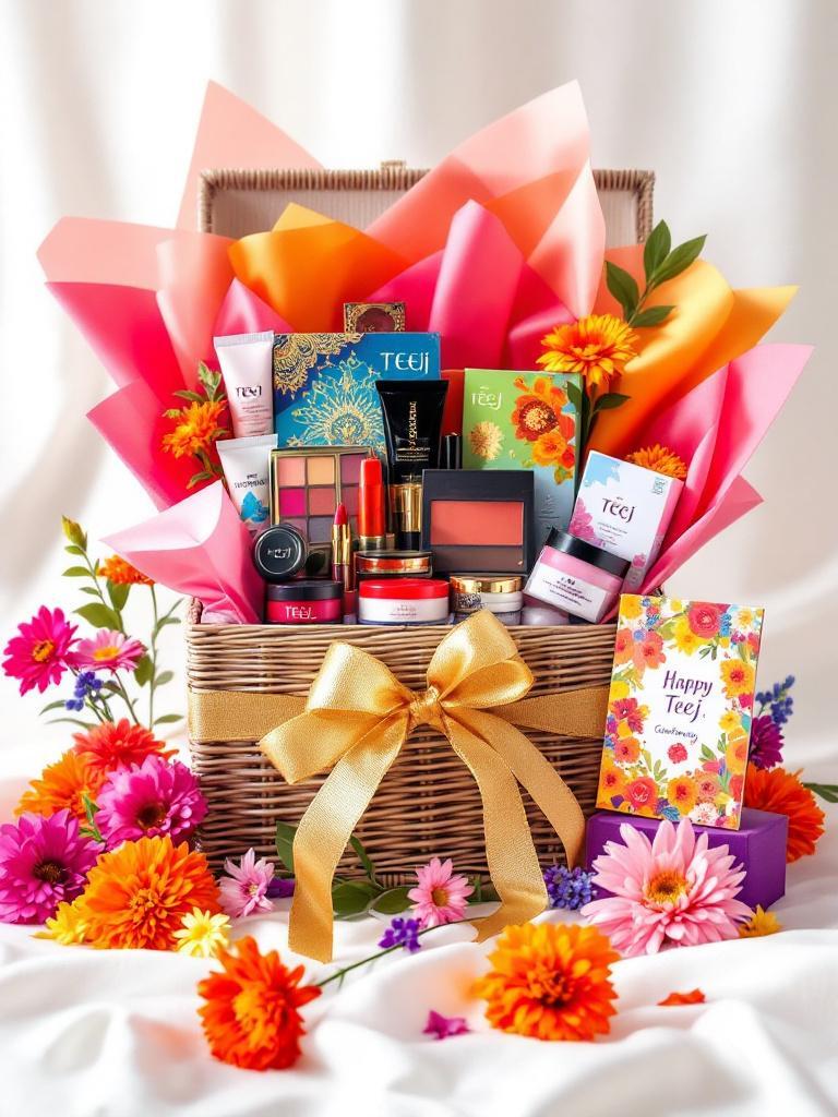Beauty gift hampers for Teej Beauty gift hampers for Teej Teej makeup sets Nepal Skincare gifts for women Nepal Self-care Teej gifts online