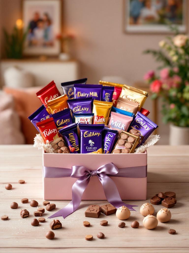 Milk chocolate delight box with creamy chocolates for family celebrations in Nepal 