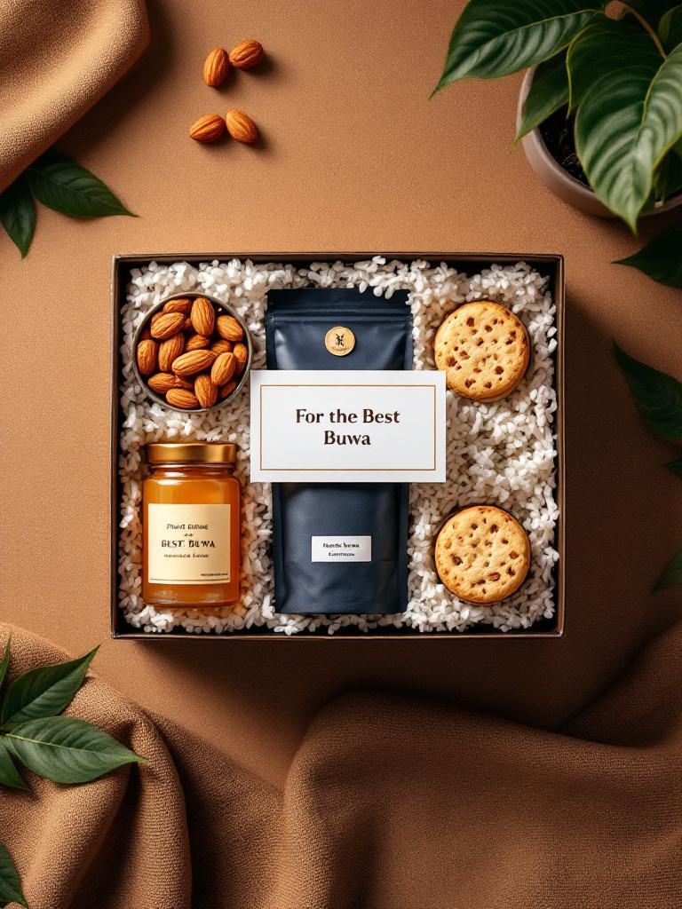 Mixed drink hamper with tea, coffee, juice and snacks &ndash; Giftmandu