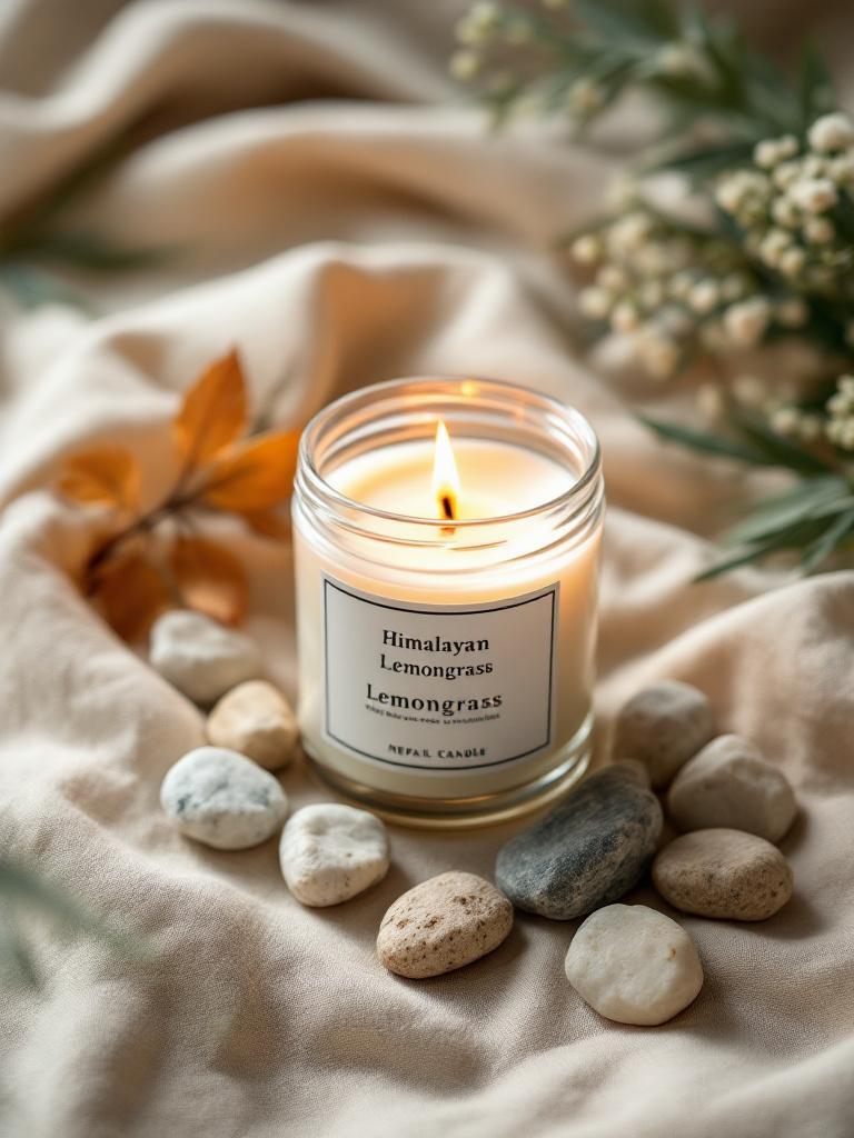 Handmade Nepali scented candle gifts Handmade Nepali scented candle gifts in glass holders