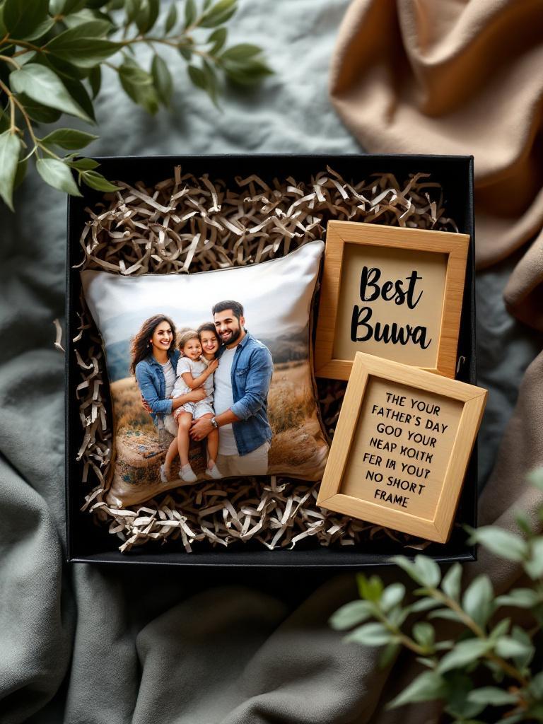 Personalized Father&rsquo;s Day gifts Nepal &mdash; custom photo mugs, cushions, and engraved wooden frames