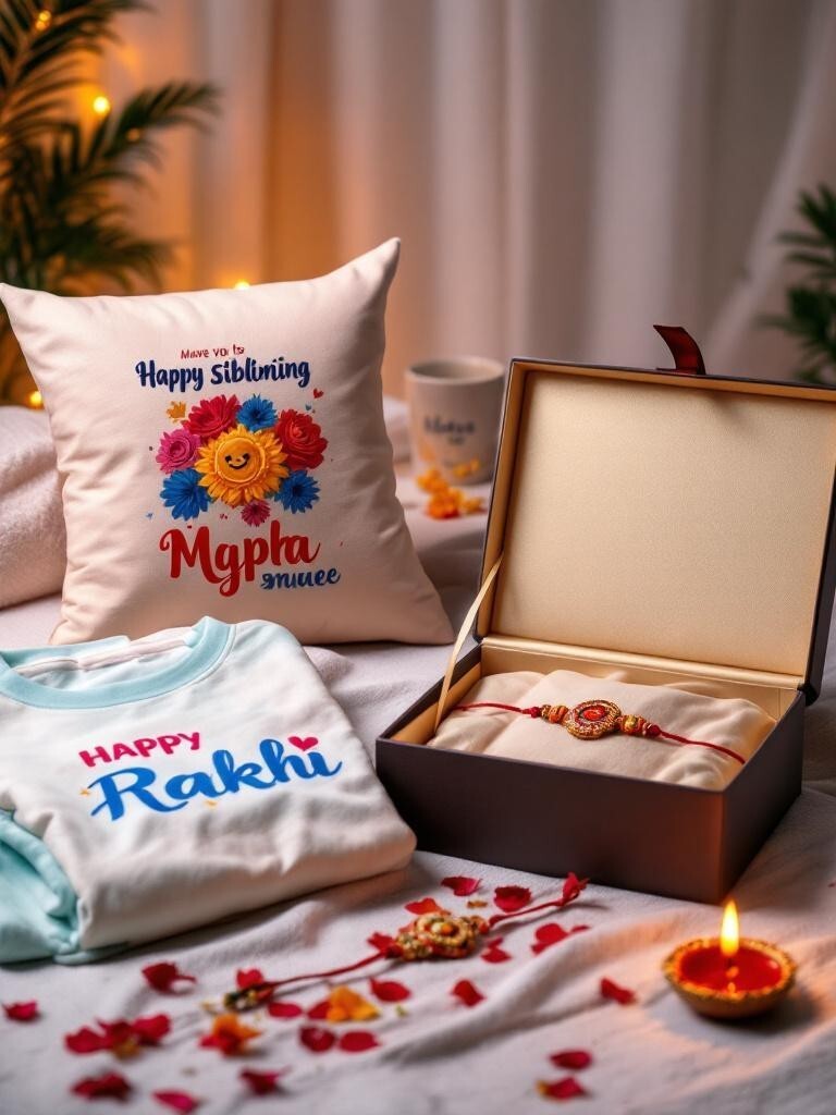 Personalized gifts for sister Nepal Personalized gifts for sister Nepal Custom mug with name or photo Rakhi cushion gift for sister Photo T-shirt for sister gift Unique personalized rakhi gifts