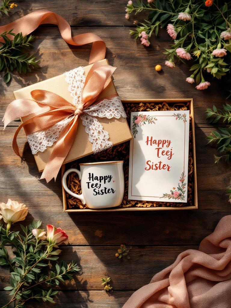 Custom mug gift for sister Teej Custom mug gift for sister Teej Personalized Teej greeting cards Teej name gifts online