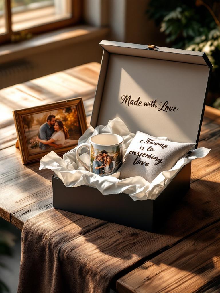 Custom print gift Custom print gift with photo and anniversary message