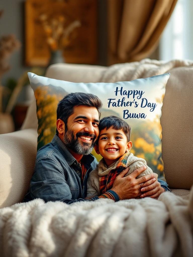 personalised cushions for Father&rsquo;s Day Nepal   custom photo cushions online Nepal   Father&rsquo;s Day cushion gift Kathmandu 