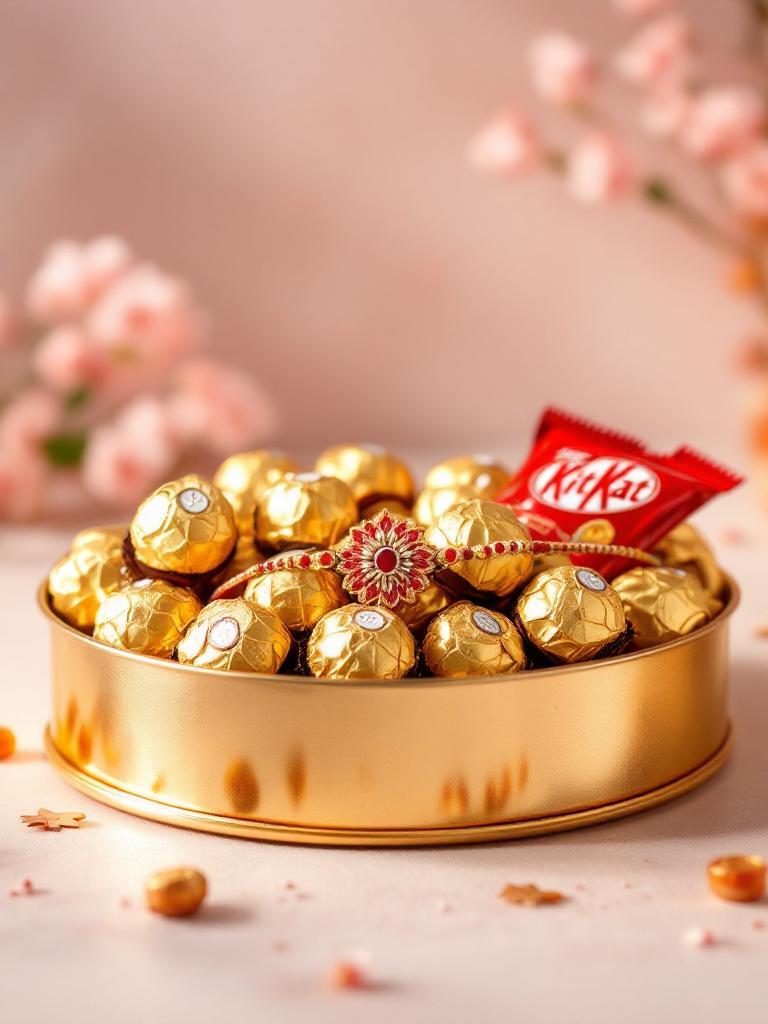 Rakhi with Ferrero Rocher and chocolates for last-minute Raksha Bandhan gift in Nepal