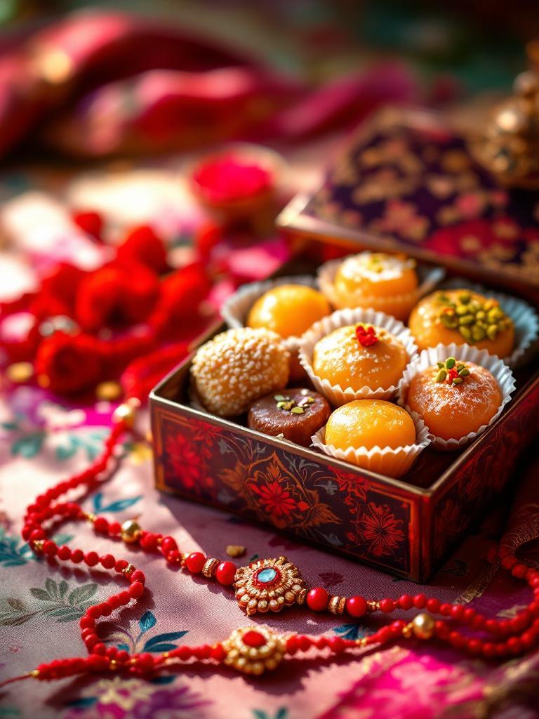 Rakhi with traditional Nepali sweets for Raksha Bandhan 2025 gift delivery