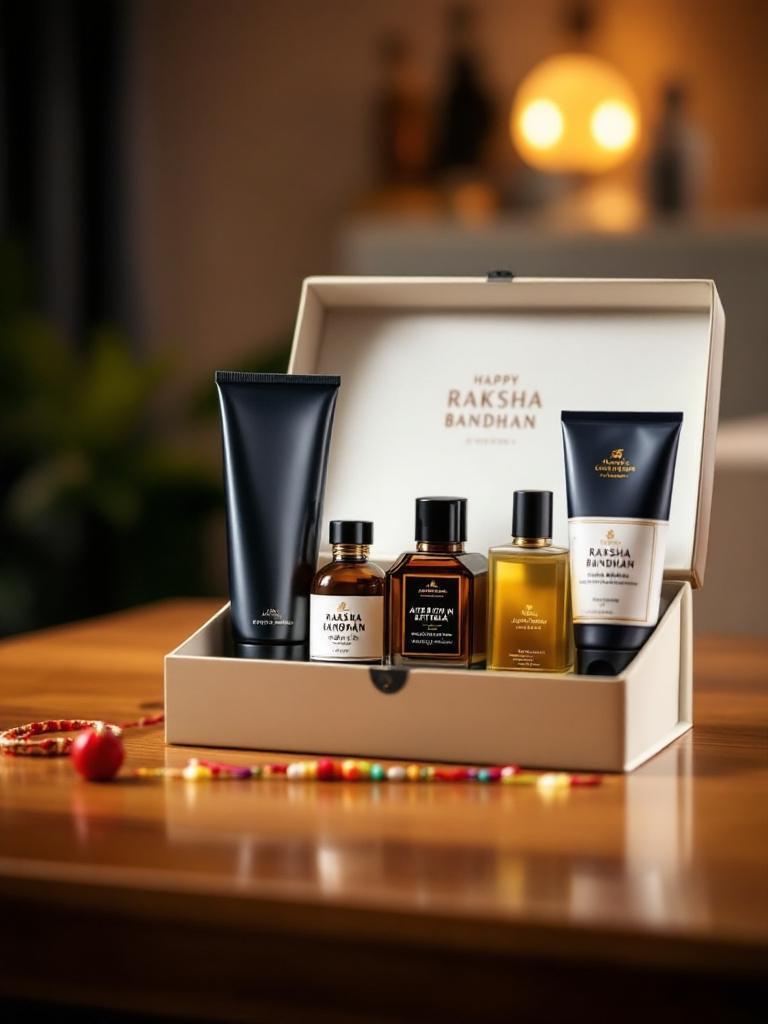 grooming gifts for brother Nepal   men&rsquo;s care rakhi gift sets   rakhi with shaving kit delivery Nepal   personal care rakhi gift hamper 