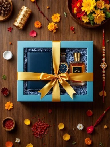 Rakhi Gift Boxes with Grooming Kits or Accessories Rakhi Gift Boxes with Grooming Kits or Accessories