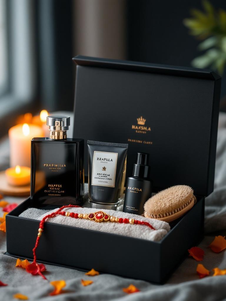 Rakhi grooming gift set  Raksha Bandhan self-care package  Men&rsquo;s grooming gift hamper for rakhi  Rakhi gift set for brother  Rakhi gift grooming kit  Best grooming gifts for rakhi