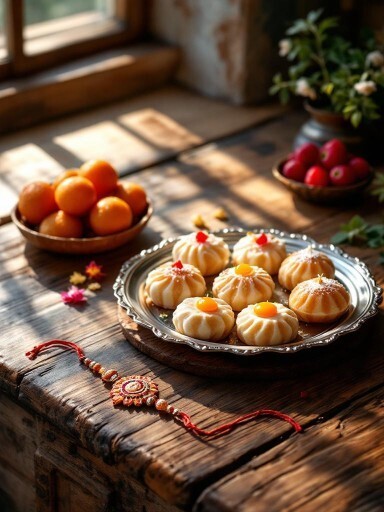 Rakhi with Traditional Sweets Rakhi with Traditional Sweets