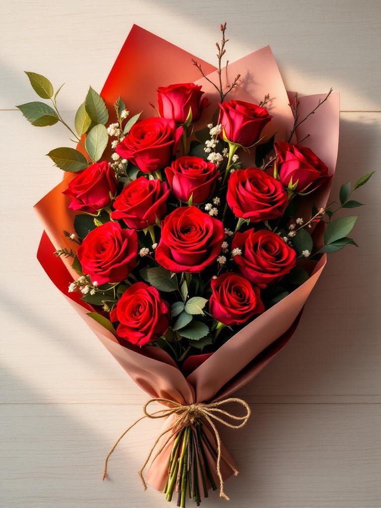  red rose bouquet gift wrapped for delivery in Nepal 