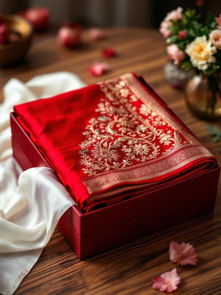 Buy red saree for Teej Nepal Buy red saree for Teej Nepal Teej saree online Nepal Traditional red sarees for women Lightweight festive sarees