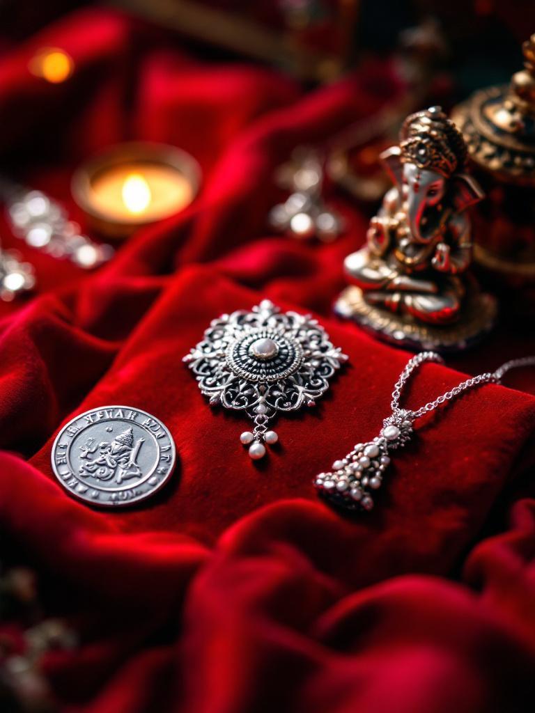 Silver coins, jewelry, and god statues Silver coins, jewelry, and god statues – authentic Nepali silver gift items