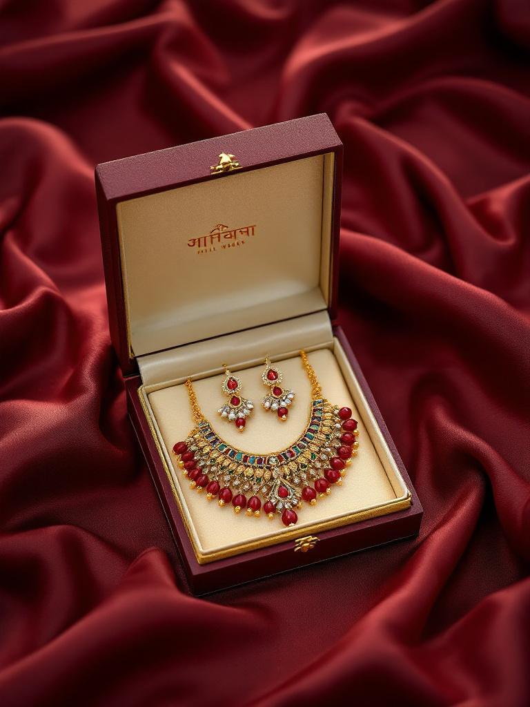 Traditional Nepali jewelry in Traditional Nepali jewelry including Tilhari-style necklaces and beaded earrings, handcrafted by local artisans – Giftmandu