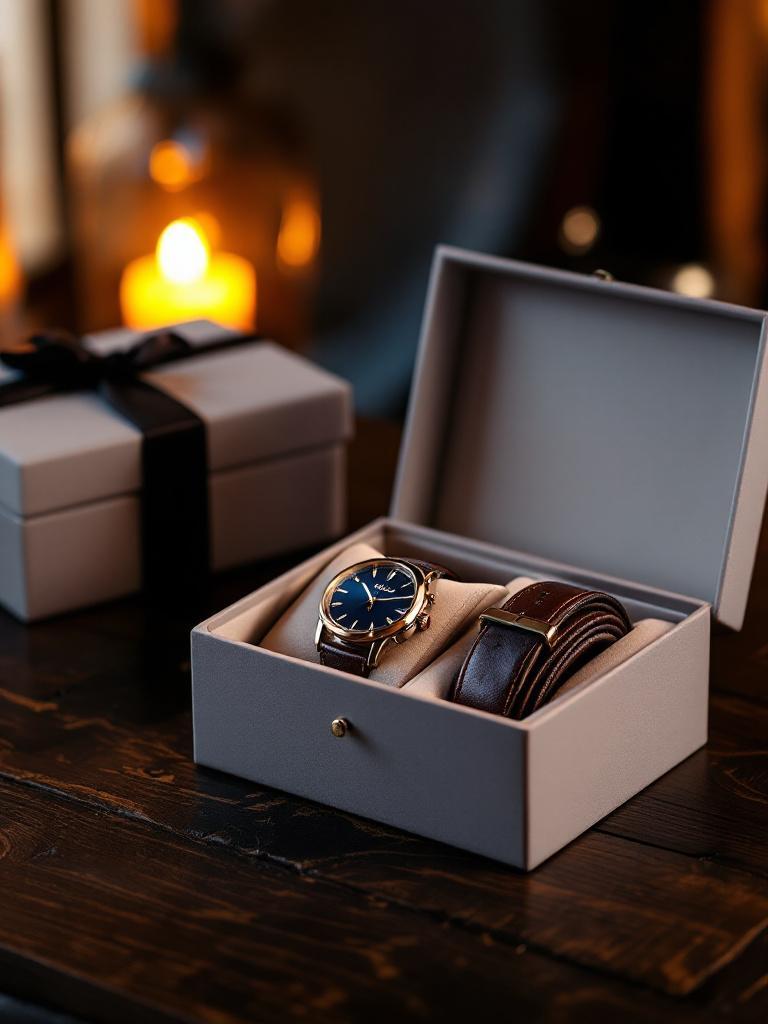 Father&rsquo;s Day watch and belt combo, stylish and budget-friendly gift for Dad in Nepal, practical and meaningful