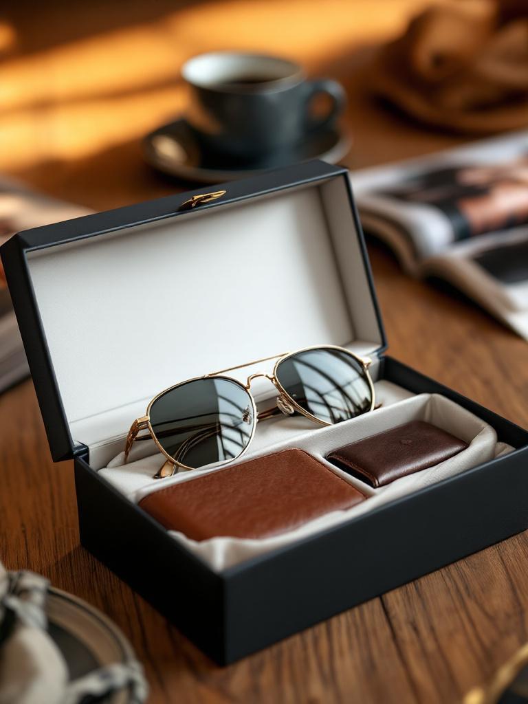 Men&rsquo;s sunglasses gift Nepal   UV protection sunglasses for men   Leather wallets for him   Wallet and sunglasses combo 