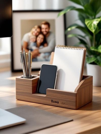 wooden desk organizer gift Nepal   eco-friendly office gifts for dad   sustainable accessories for Father&rsquo;s Day 